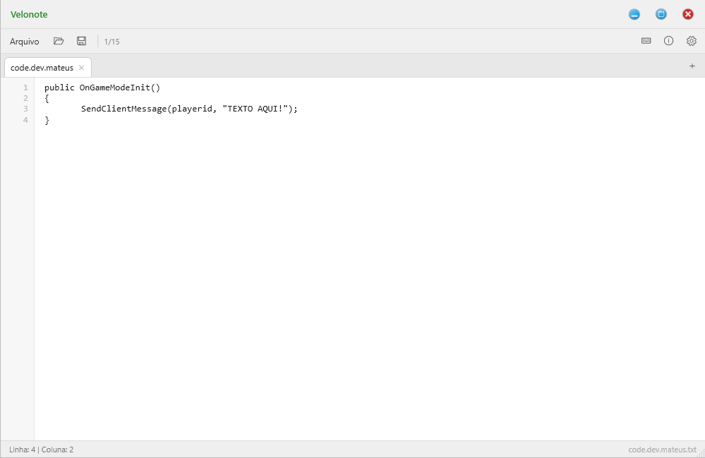 Velonote - Modo Editor